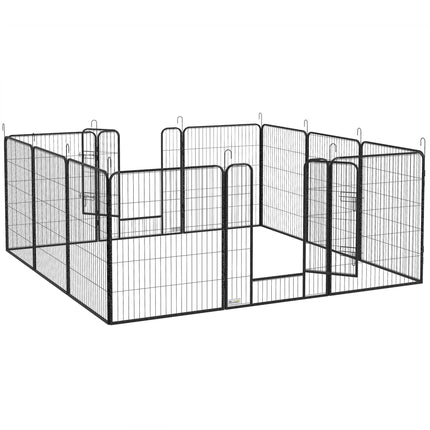 Dog Playpen, 12 Panels, Steel, Indoor/Outdoor Use
