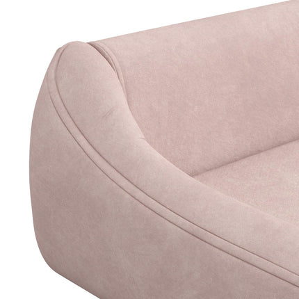 Pet sofa with backrest, velvet pink, for medium/large dogs