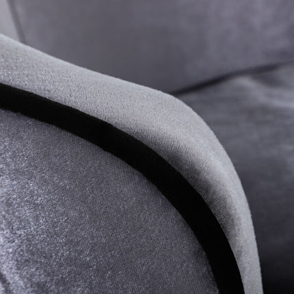 Luxury plush sofa for pets with cushion, gray - 69x49x38 cm