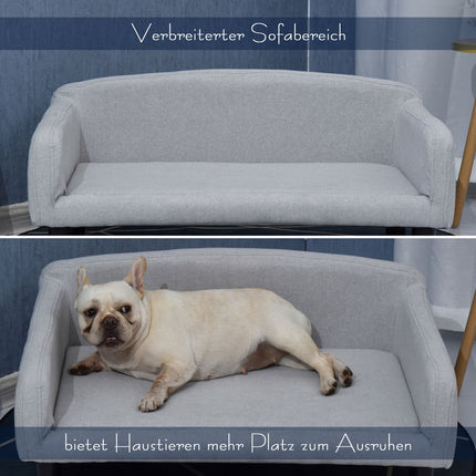 Dog sofa with cover & wooden legs, 82x54x36 cm