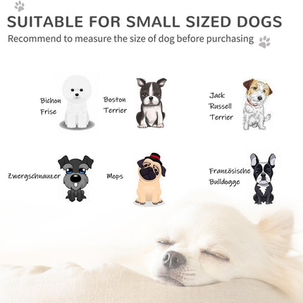 Velvet sofa for small dogs, wooden legs, grey