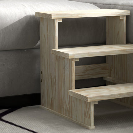 Pet stairs, 3-step wooden, small dogs up to 10 kg