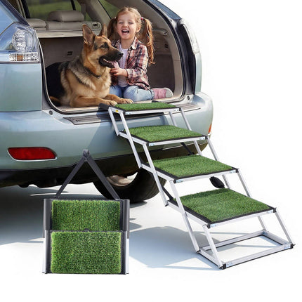 Dog Stairs for Car, 4-Step Foldable Non-Slip, 200 lb