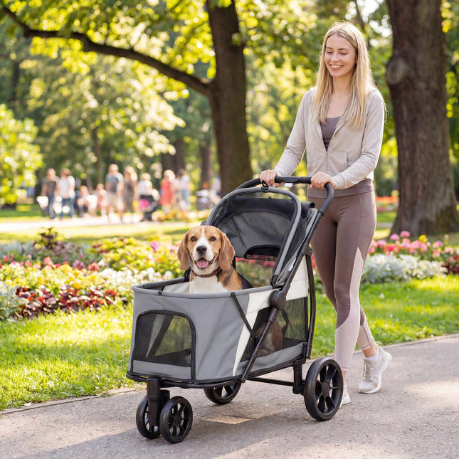 Dog Stroller with All-Terrain Wheels, Foldable, 20kg Capacity