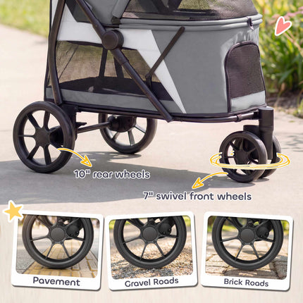 Dog Stroller with All-Terrain Wheels, Foldable, 20kg Capacity