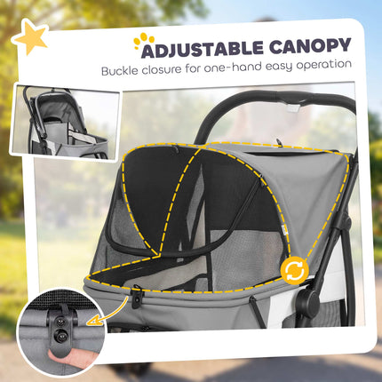 Dog Stroller with All-Terrain Wheels, Foldable, 20kg Capacity