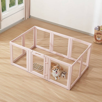 Dog Whelping Box 154x100x60 cm, Transparent, Door Lock