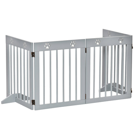 Dog barrier, folding wooden protective gate, 204 x 61 cm