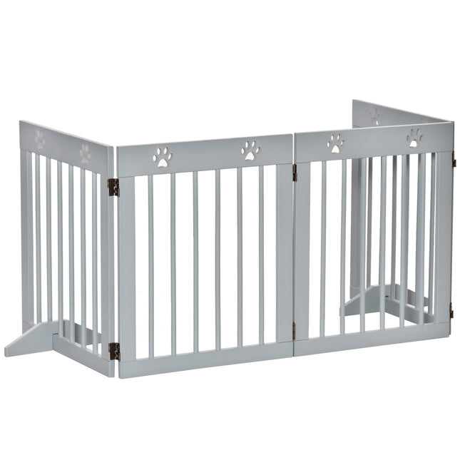 Dog barrier, folding wooden protective gate, 204 x 61 cm