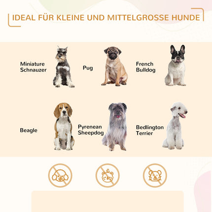 Folding wooden dog gate with rubber feet, 181x35x76 cm