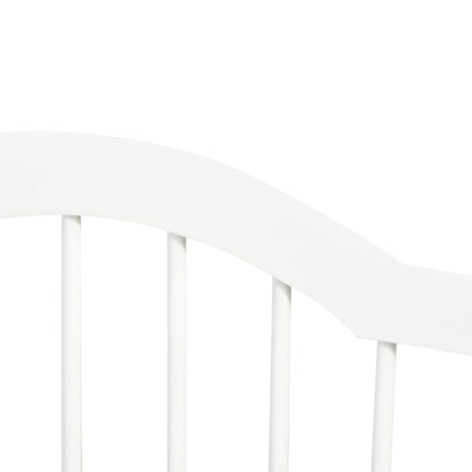 Dog Gate Barrier, Stable 3-Panel MDF, Foldable, White