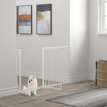 Adjustable dog gate, drill-free installation, two-way opening, 75-145 cm