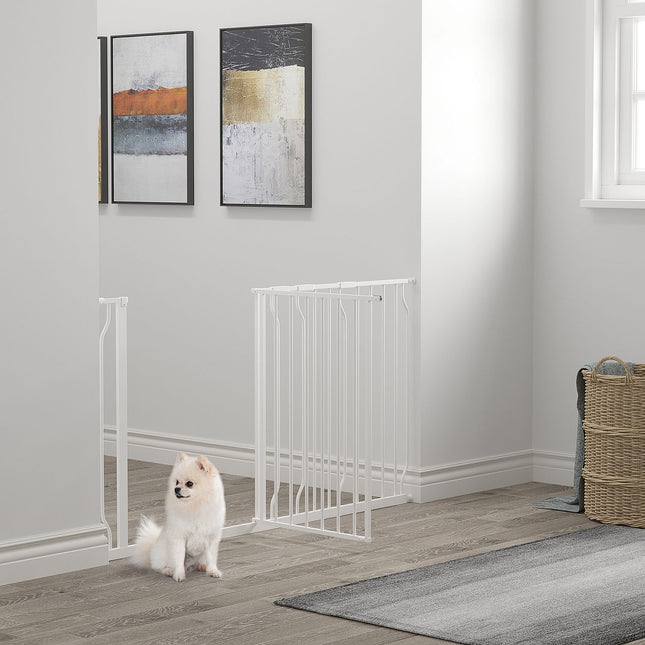 Adjustable dog gate, drill-free installation, two-way opening, 75-145 cm