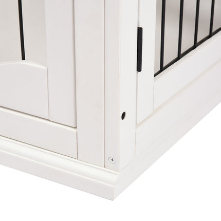 Small dog dog kennel, indoor cage, white 81x58.5x66 cm