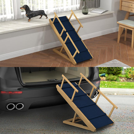 Collapsible dog ramp with rails, non-slip, up to 40 kg