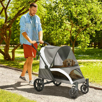 Collapsible pet carriage for large dogs and cats up to 30 kg