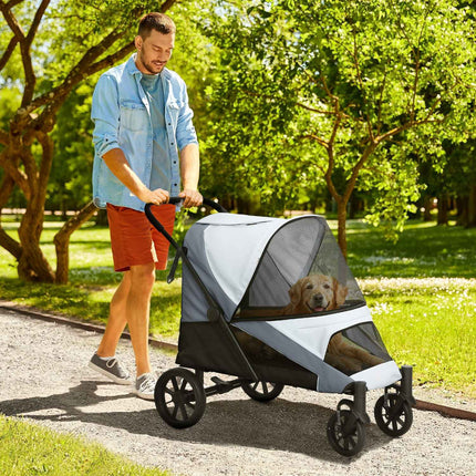 Collapsible pet carriage for large dogs and cats, up to 30 kg