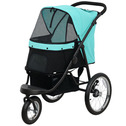 Dog stroller Jogger, foldable, for pets up to 10 kg, turquoise