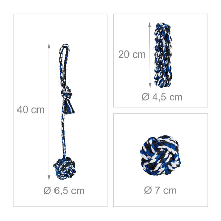 Dog toy set in 4 parts