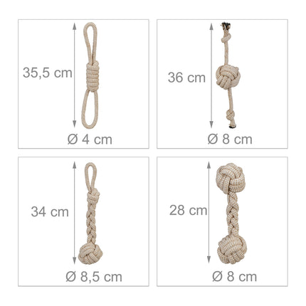 Dog toy set in 7 parts