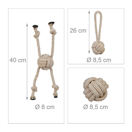 Dog toy set in 7 parts