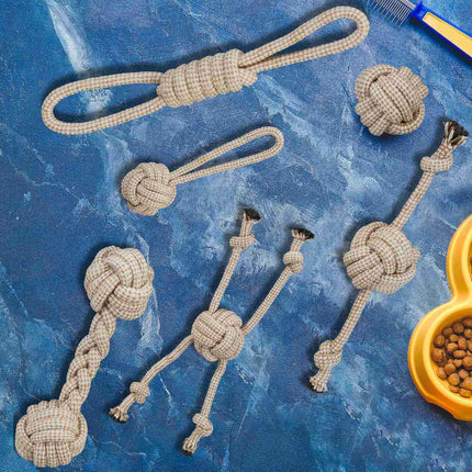 Dog toy set in 7 parts