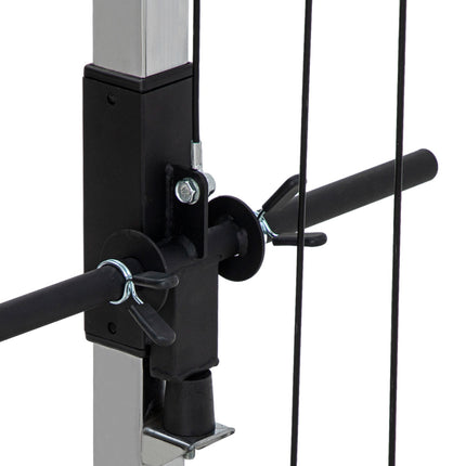 Cable pull Power station for the home, insert weights up to 50 kg load per side, cable pull station with handles, freestanding cable tower cable pull tower for exercises home gym 245 x 207 cm