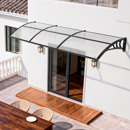 Door Awning Canopy 38 x 117 in, Clear Polycarbonate