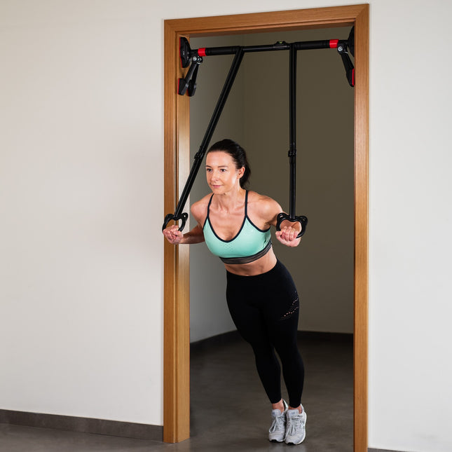 Drążek do podciągania z kółkami, regulowany sprzęt fitness