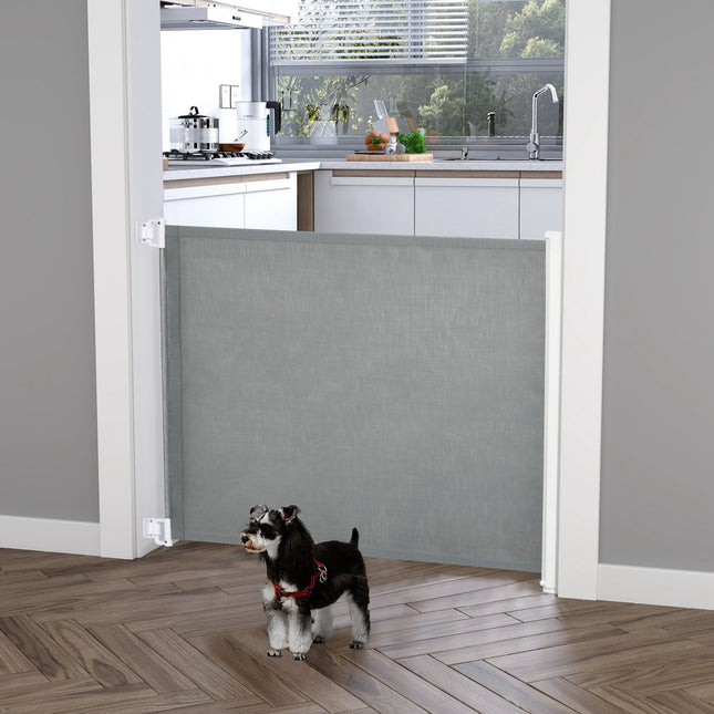 Retractable door safety gate for dogs, 115x82.5cm Barrier