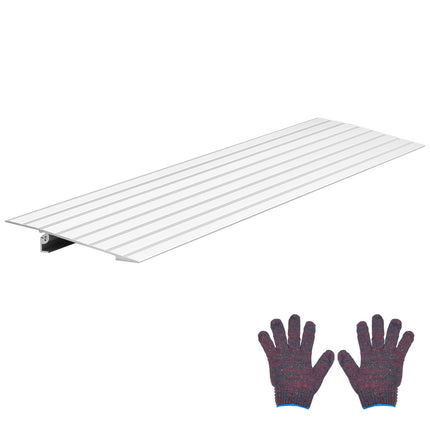 Door Threshold Ramp, 26 mm Rise, Aluminum, 800 lb