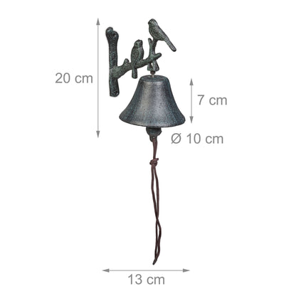 Door bell cast iron birds
