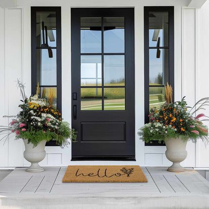 Doormat "Hello" in coconut