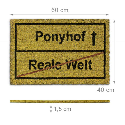 Door mat "Pony Farm" coconut 40x60 cm