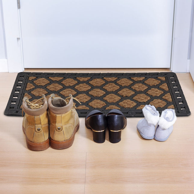 Door mat "chain" rubber & coconut