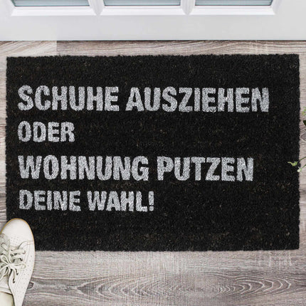 Door mat coconut "Cleaning the apartment