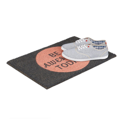 Door mat coconut fiber "Be awesome today"