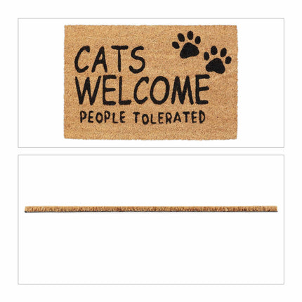Door mat coconut fiber Cats Welcome