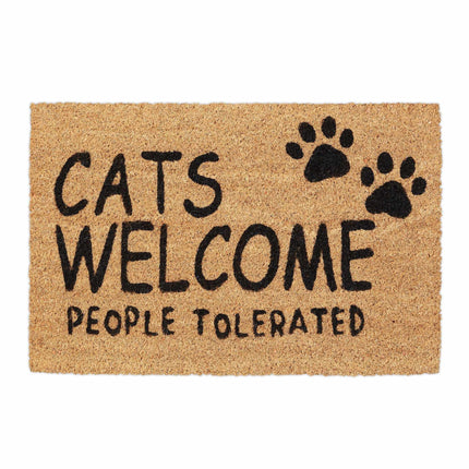 Door mat coconut fiber Cats Welcome