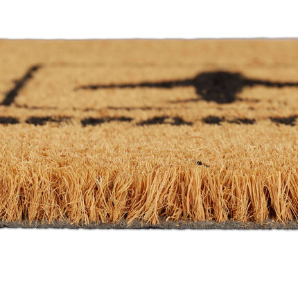 Doormat coconut fiber "Departure/Arrival"