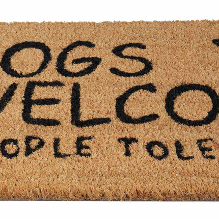 Door mat coconut fiber Dogs Welcome
