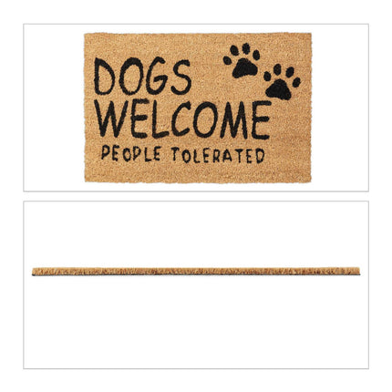 Door mat coconut fiber Dogs Welcome