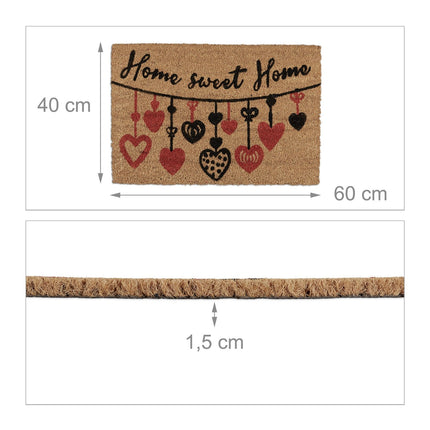 Door mat coconut fiber "Home Sweet Home"