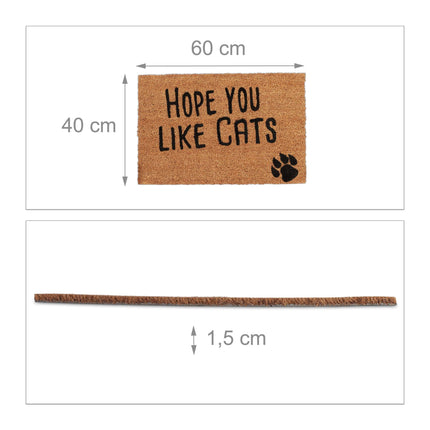 Door mat coconut fiber "Hope you like..."