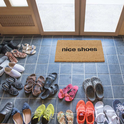 Door mat coconut fiber "Nice shoes"
