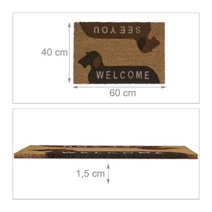 Door mat coconut fiber "Welcome/See You"