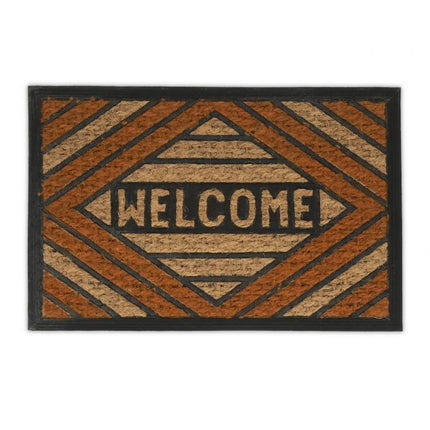 Door mat coconut fiber "Welcome" orange