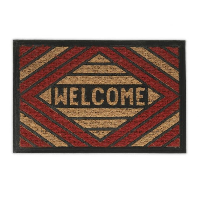 Deurmat kokosvezel "Welcome" rood