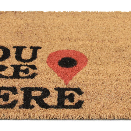 Door mat coconut fiber "You Are Here"