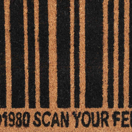 Doormat coconut fiber barcode